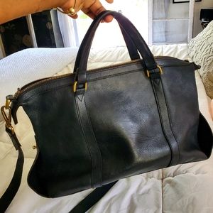 MADEWELL ALL BLACK LEATHER CROSSBODY